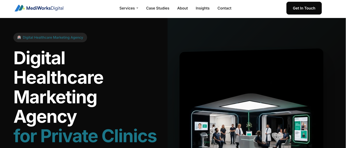 MediWorks Digital homepage