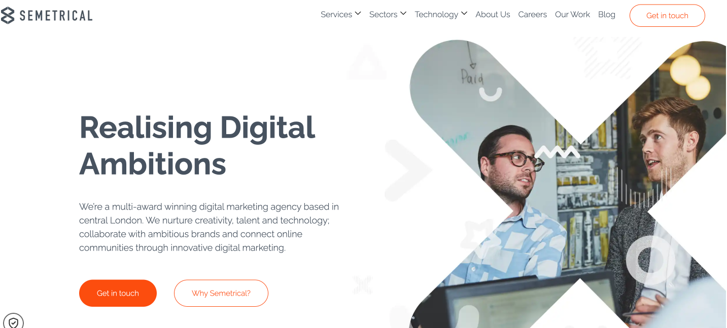 Semetrical homepage