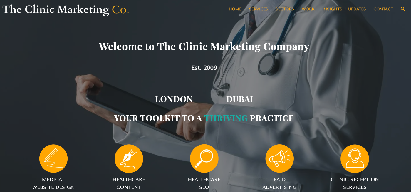 The Clinic Marketing Company homepage