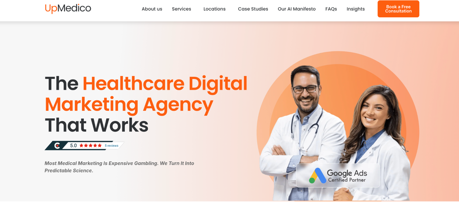 UpMedico homepage