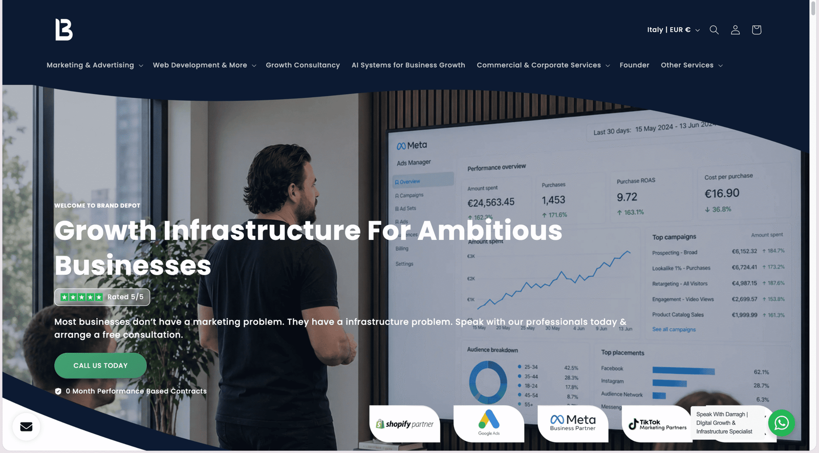 Brand Depot homepage