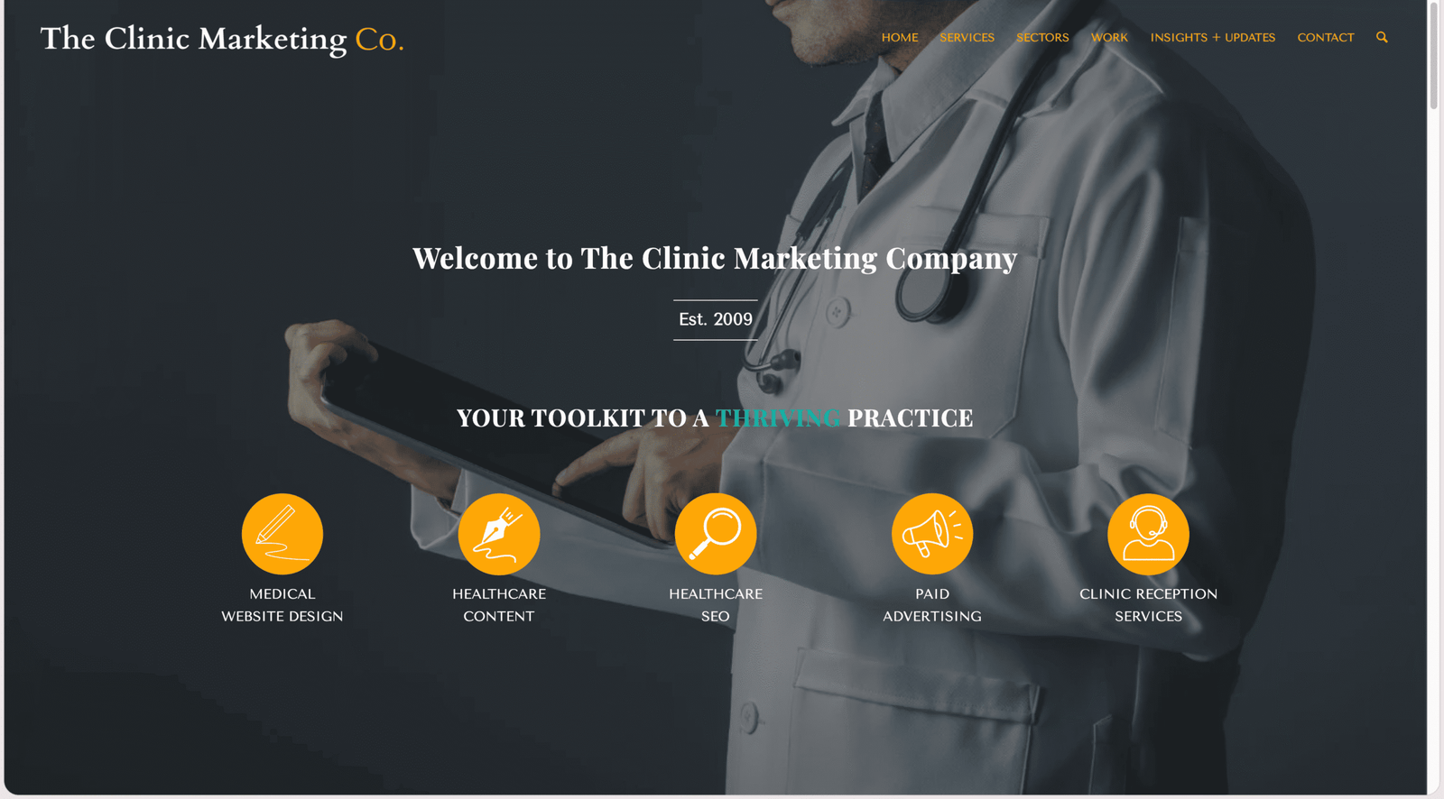 The Clinic Marketing Company homepage