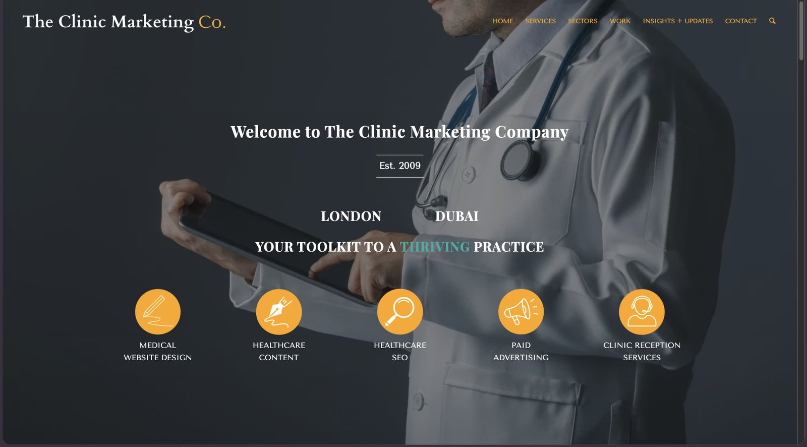 The Clinic Marketing Company homepage