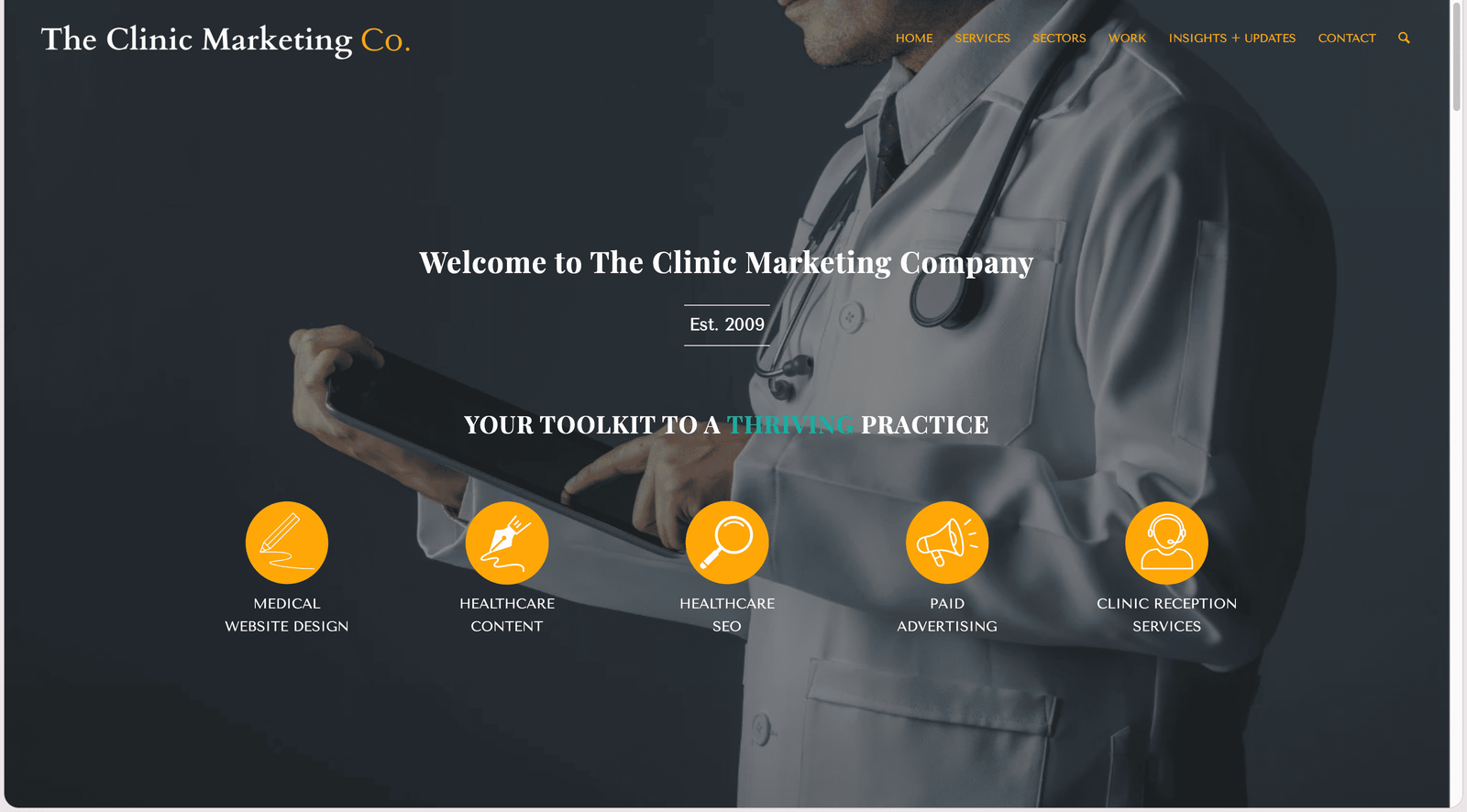 The Clinic Marketing Company homepage