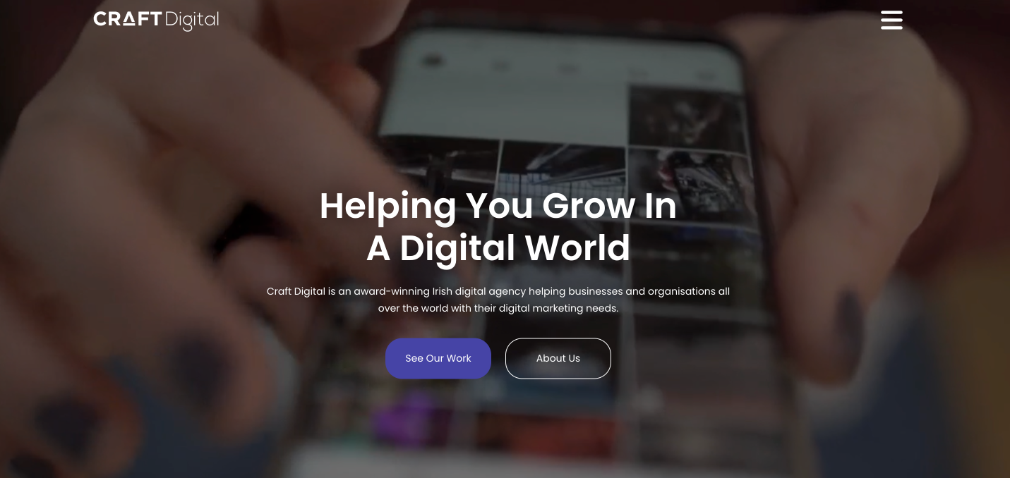 Craft Digital homepage