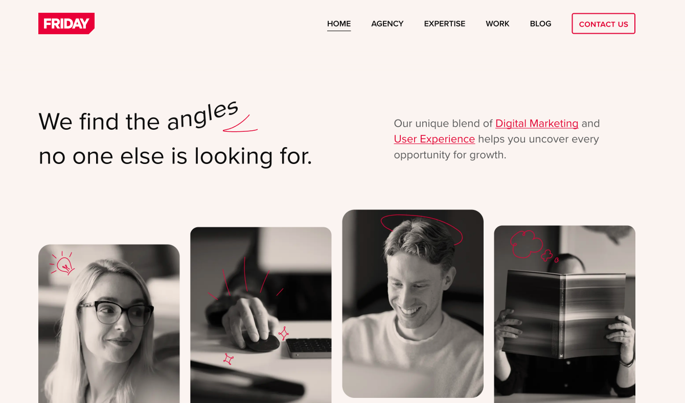 Friday Agency homepage