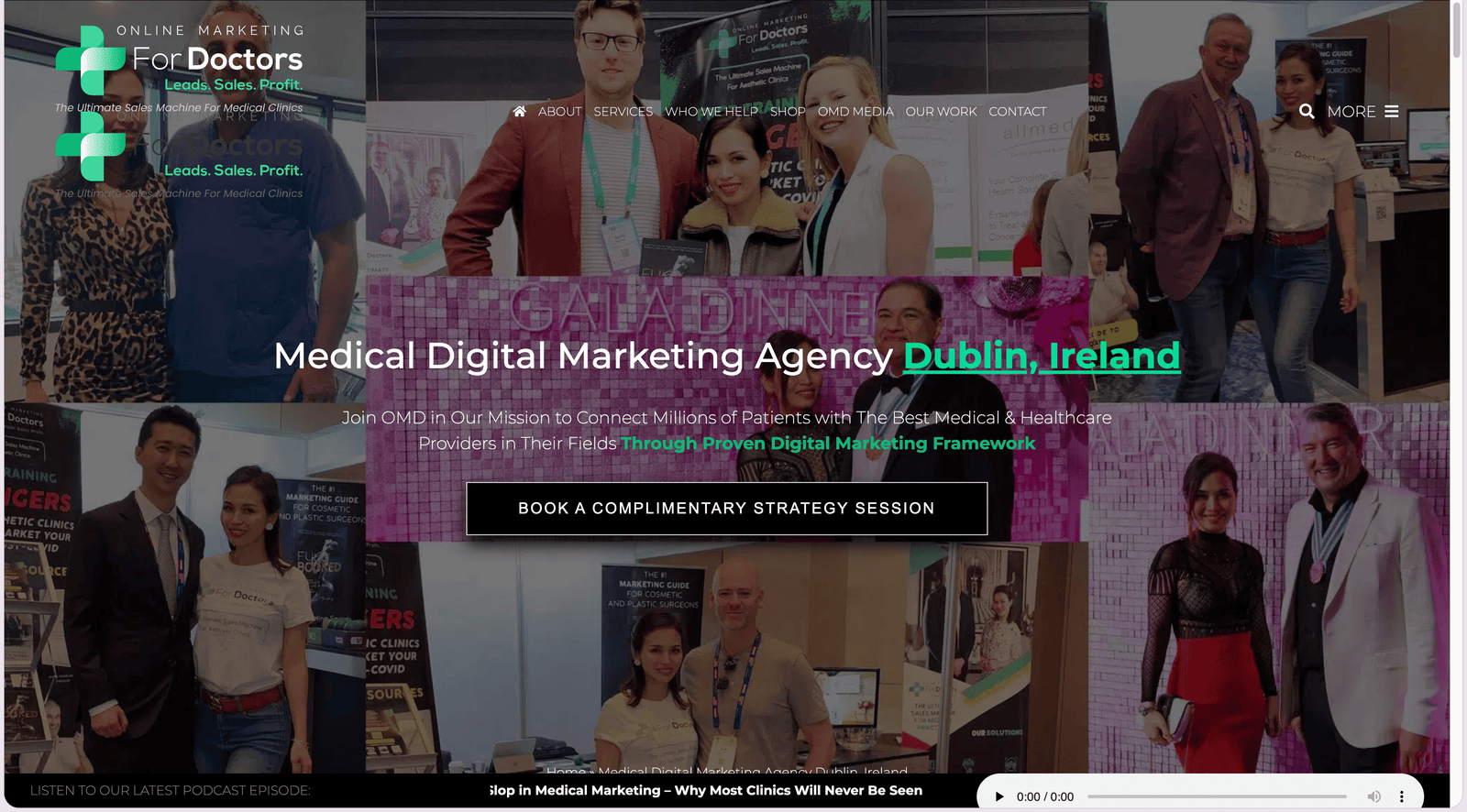 Online Marketing for Doctors homepage