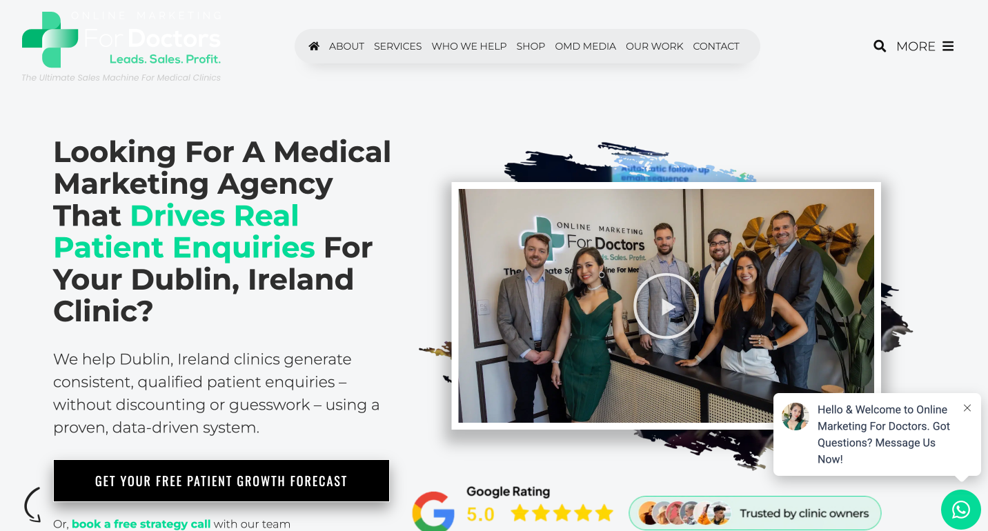 Online Marketing For Doctors homepage