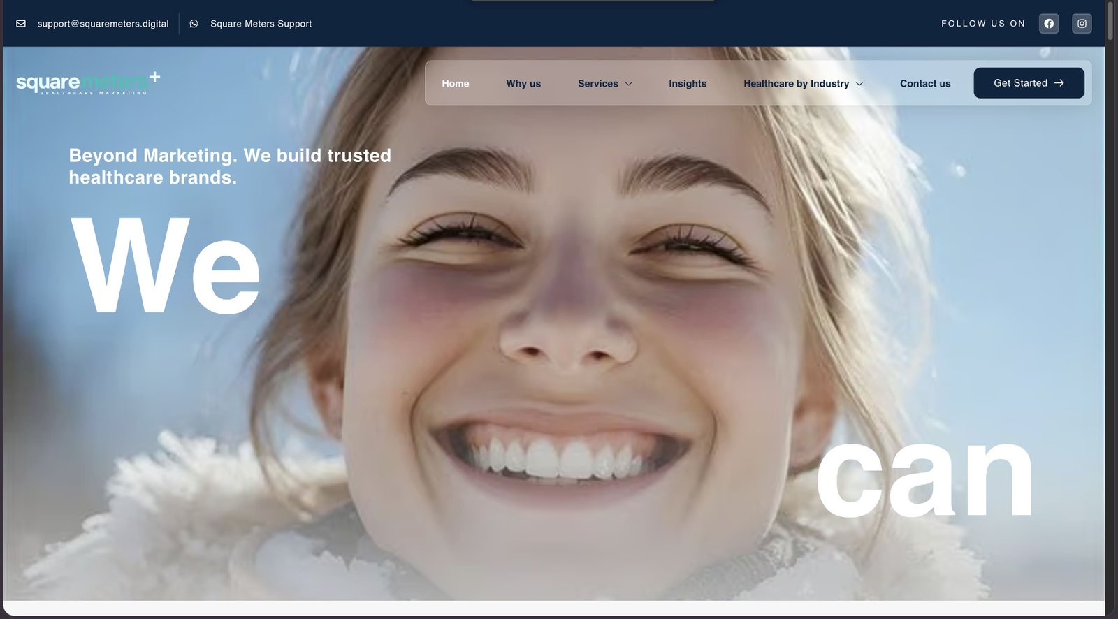 Square Meters Digital homepage