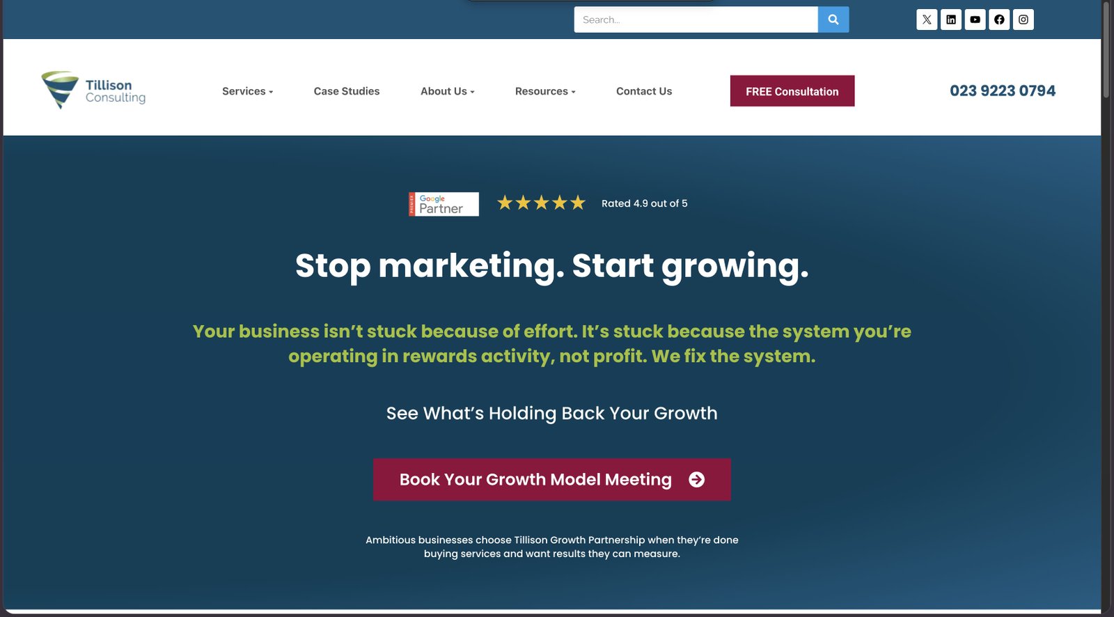 Tillison Consulting homepage