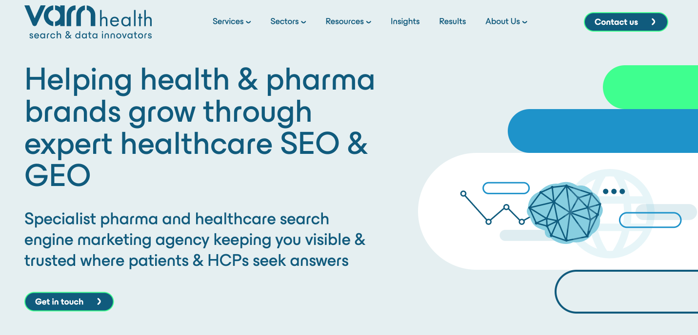 Varn Health homepage