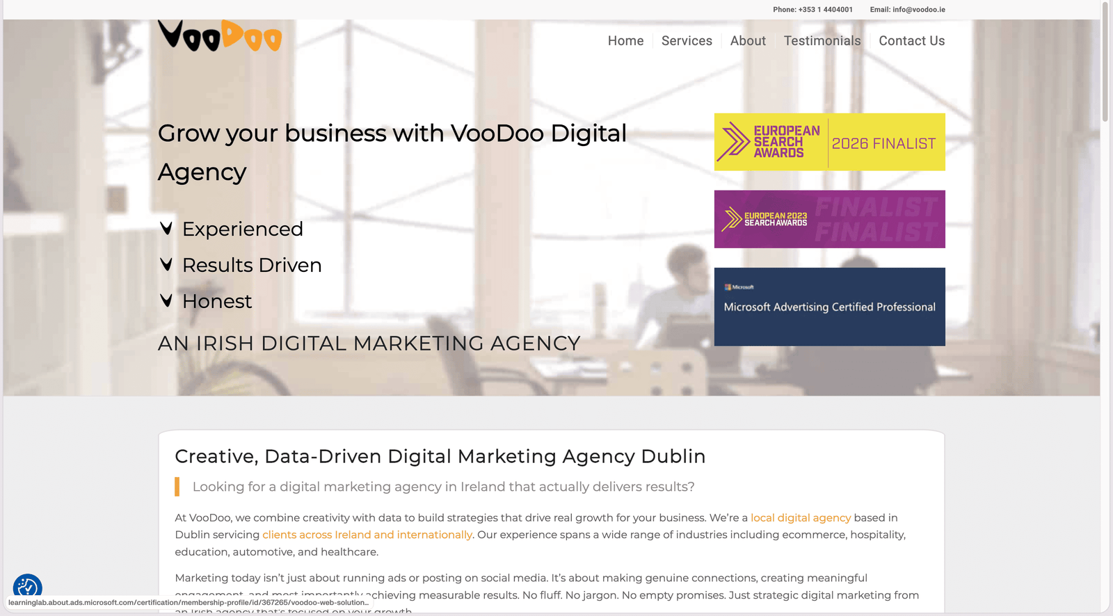 VooDoo homepage