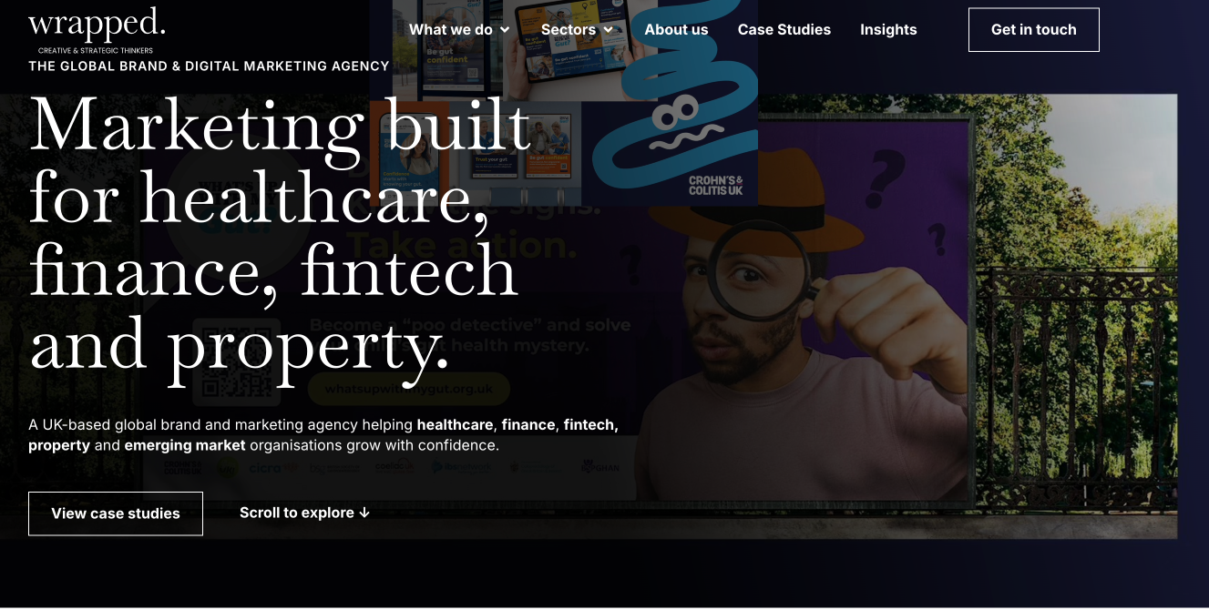 Wrapped Agency homepage